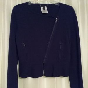 BCBGMaxAzria Navy Sweater Jacket